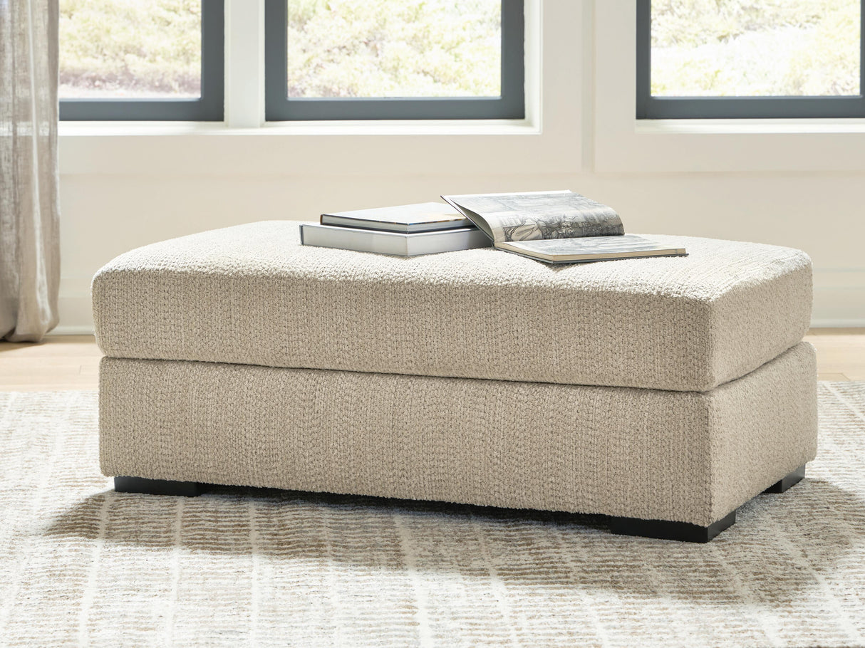 Lofwood Oatmeal Ottoman from Ashley - Luna Furniture