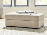 Lofwood Oatmeal Ottoman from Ashley - Luna Furniture