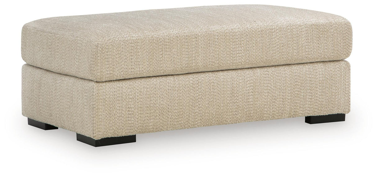 Lofwood Oatmeal Ottoman from Ashley - Luna Furniture