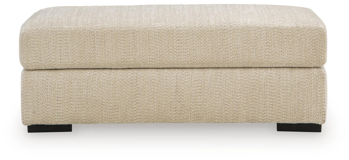 Lofwood Oatmeal Ottoman from Ashley - Luna Furniture