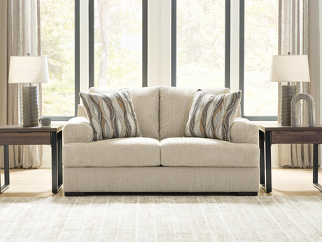 Lofwood Oatmeal Loveseat from Ashley - Luna Furniture