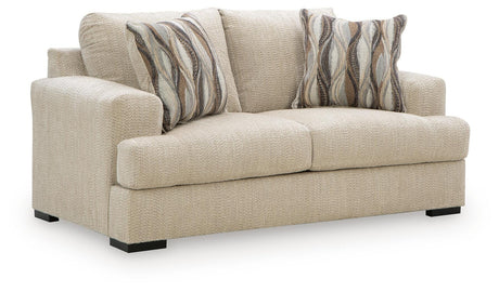 Lofwood Oatmeal Loveseat from Ashley - Luna Furniture