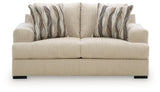 Lofwood Oatmeal Loveseat from Ashley - Luna Furniture