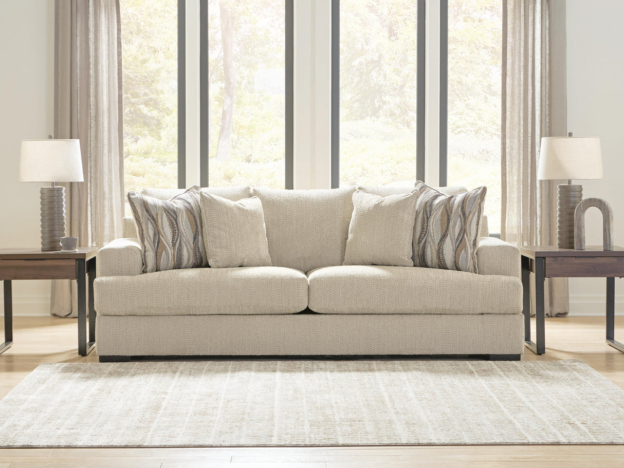 Lofwood Oatmeal Sofa from Ashley - Luna Furniture