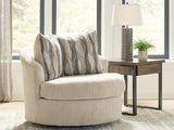 Lofwood Oatmeal Swivel Accent Chair from Ashley - Luna Furniture
