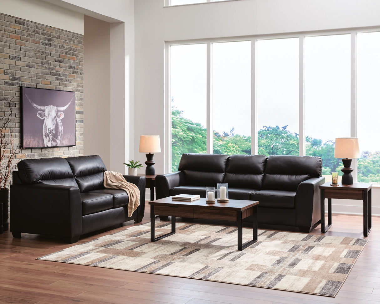Glennbre Midnight Sofa and Loveseat from Ashley - Luna Furniture