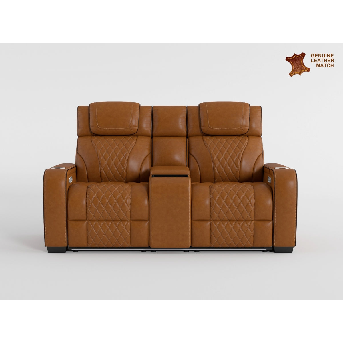 Apex Black Leather Power Double Reclining Loveseat from Homelegance - Luna Furniture