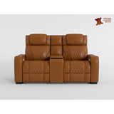 Apex Black Leather Power Double Reclining Loveseat from Homelegance - Luna Furniture
