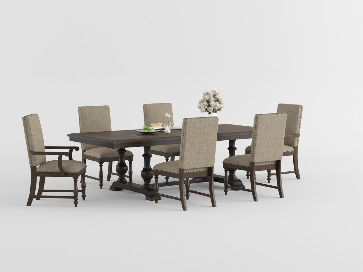 Stonington Brown Arm Chair, Set of 2 from Homelegance - Luna Furniture