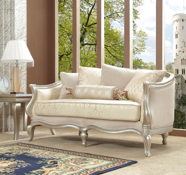 HD-700 Antique Metallic Silver Loveseat