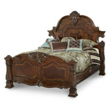 Windsor Court Vintage Fruitwood Queen Mansion Bed from Michael Amini - Luna Furniture