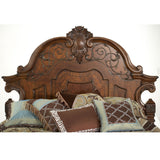 Windsor Court Vintage Fruitwood Queen Mansion Bed from Michael Amini - Luna Furniture