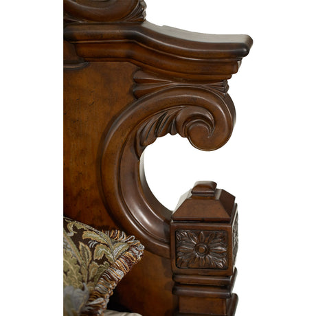 Windsor Court Vintage Fruitwood Queen Mansion Bed from Michael Amini - Luna Furniture