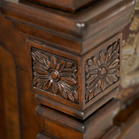 Windsor Court Vintage Fruitwood Queen Mansion Bed from Michael Amini - Luna Furniture