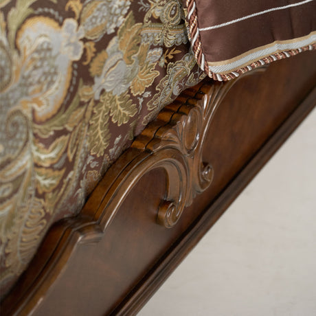Windsor Court Vintage Fruitwood Queen Mansion Bed from Michael Amini - Luna Furniture