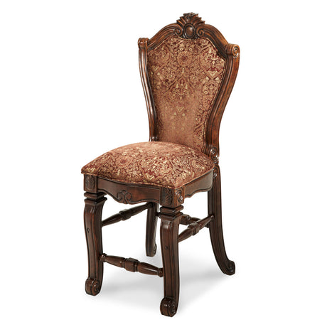 Windsor Court Vintage Fruitwood Counter Height Chair from Michael Amini - Luna Furniture