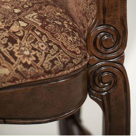 Windsor Court Vintage Fruitwood Counter Height Chair from Michael Amini - Luna Furniture