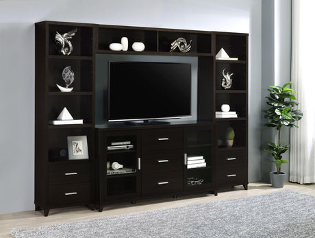Lewes Cappuccino 4-Piece Entertainment Center from Coaster - Luna Furniture