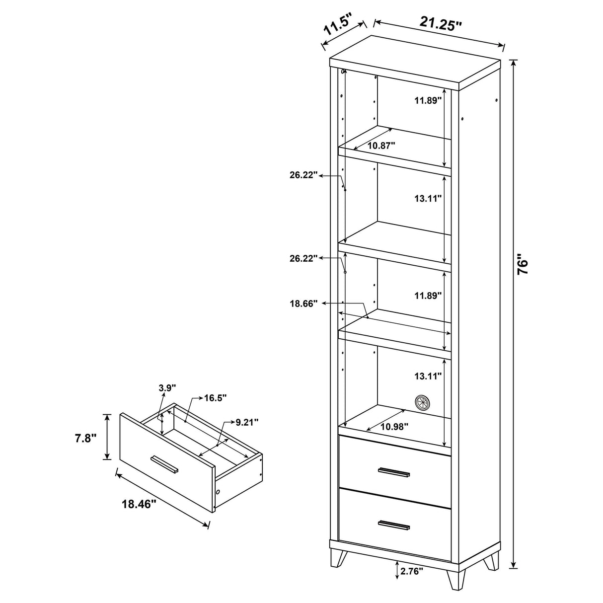 Lewes Cappuccino 4-Piece Entertainment Center from Coaster - Luna Furniture