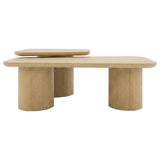 Lester Honey Oak 2-Piece Nesting Coffee Table Set from Coaster - Luna Furniture