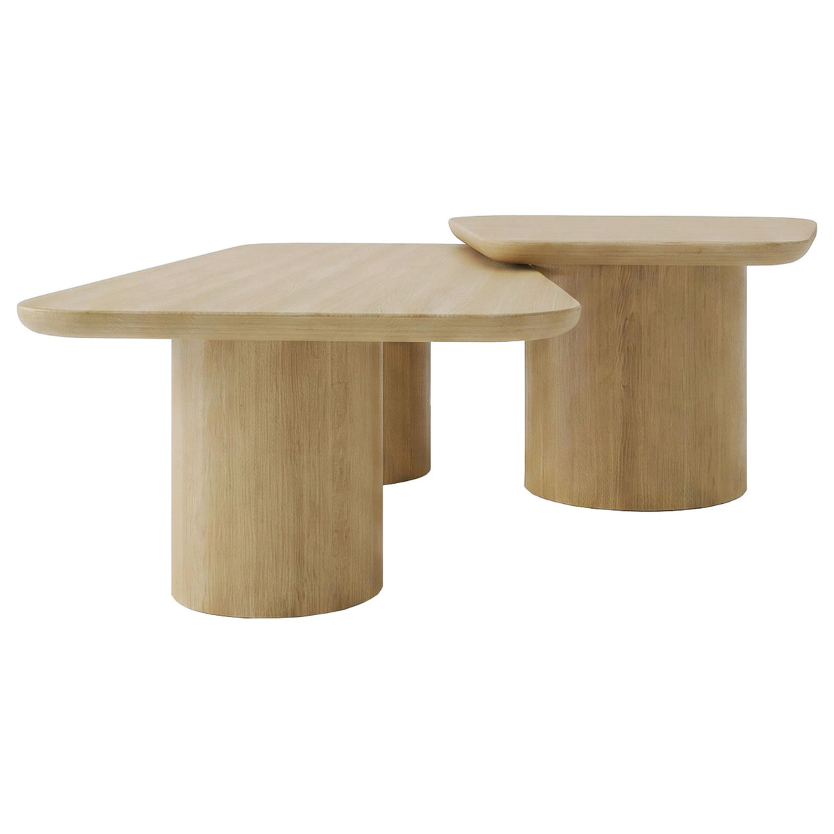 Lester Honey Oak 2-Piece Nesting Coffee Table Set from Coaster - Luna Furniture