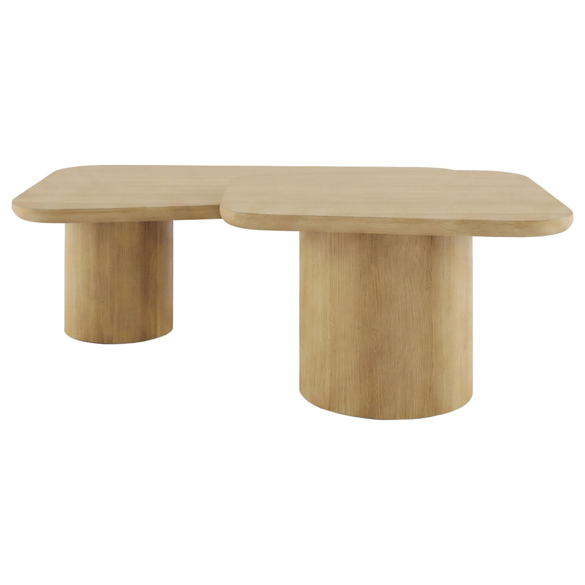 Lester Honey Oak 2-Piece Nesting Coffee Table Set from Coaster - Luna Furniture