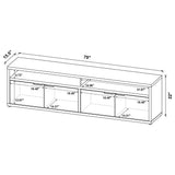 Sentnor Mango 79-inch 4-door Engineered Wood TV Stand Media Console from Coaster - Luna Furniture