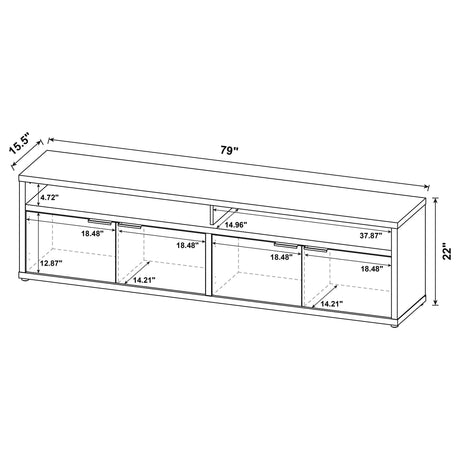 Sentnor Mango 79-inch 4-door Engineered Wood TV Stand Media Console from Coaster - Luna Furniture