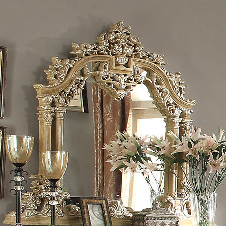 HD-7012 Pickle Frost/Antique Silver 5-Piece Bedroom Set (Special Order) from Homey Design - Luna Furniture