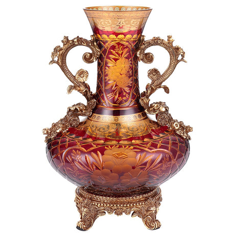 HD-7015 Bronze/Ruby Red/Gold Vase from Homey Design - Luna Furniture