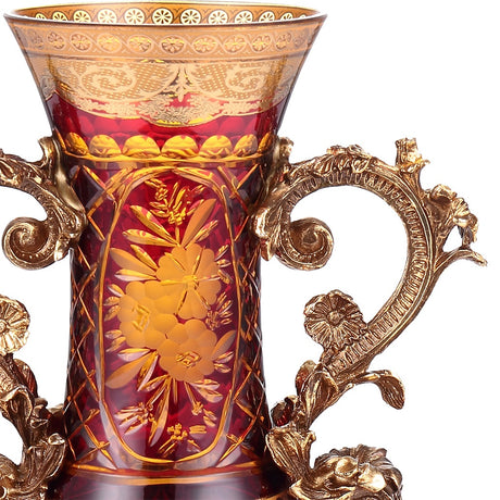 HD-7015 Bronze/Ruby Red/Gold Vase from Homey Design - Luna Furniture