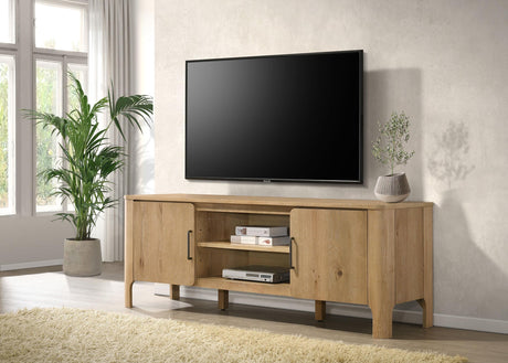 Rowe Light Oak 65-inch 2-door Wood TV Stand Media Console from Coaster - Luna Furniture