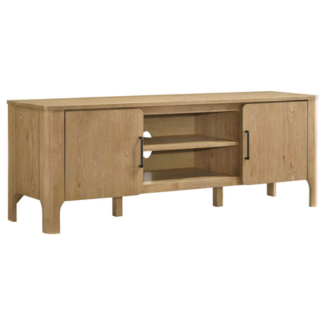 Rowe Light Oak 65-inch 2-door Wood TV Stand Media Console from Coaster - Luna Furniture