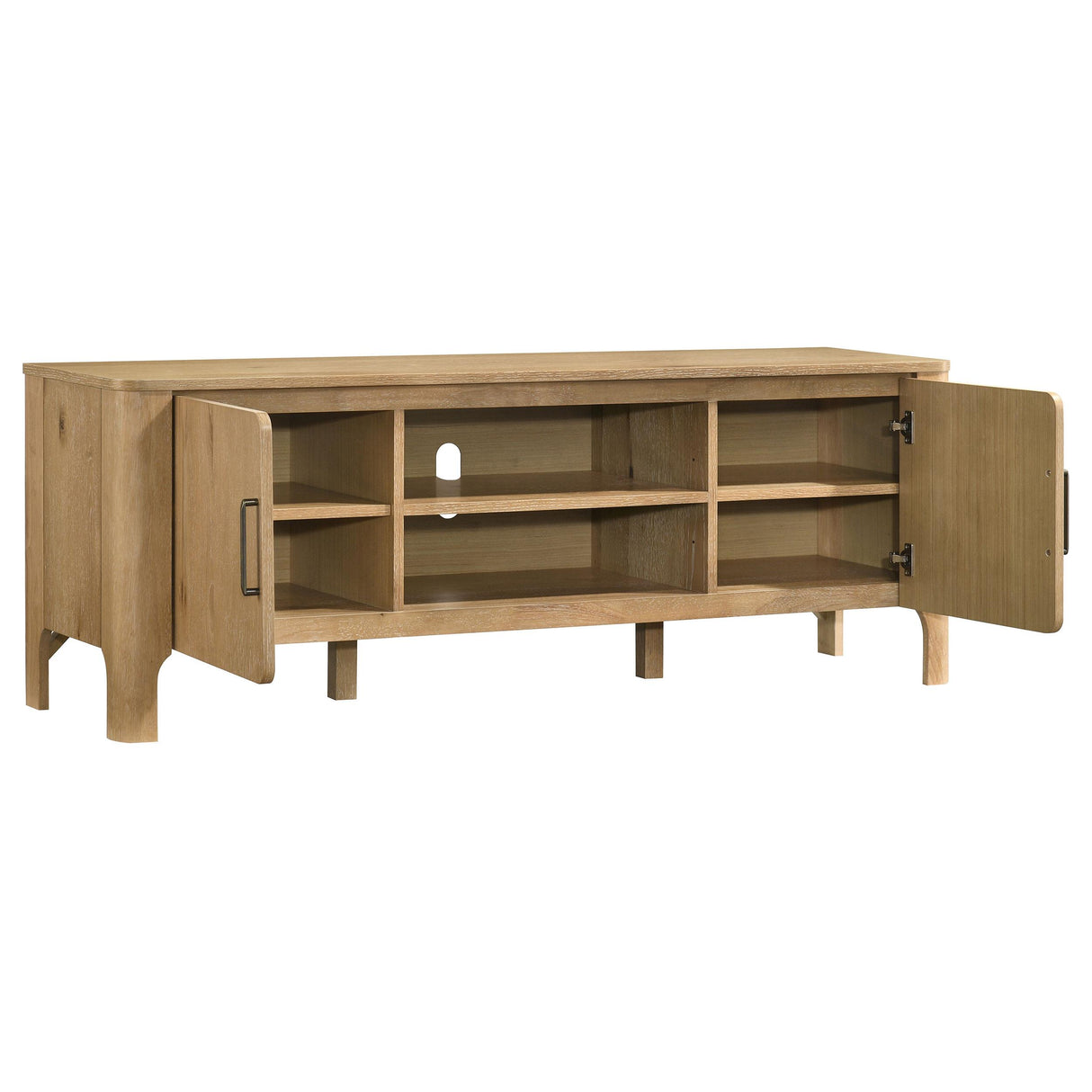 Rowe Light Oak 65-inch 2-door Wood TV Stand Media Console from Coaster - Luna Furniture