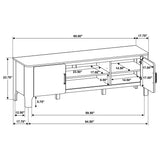 Rowe Light Oak 65-inch 2-door Wood TV Stand Media Console from Coaster - Luna Furniture