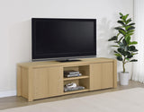 Laurelton Light Oak 78-inch 4-door TV Stand Media Console from Coaster - Luna Furniture