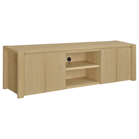 Laurelton Light Oak 78-inch 4-door TV Stand Media Console from Coaster - Luna Furniture