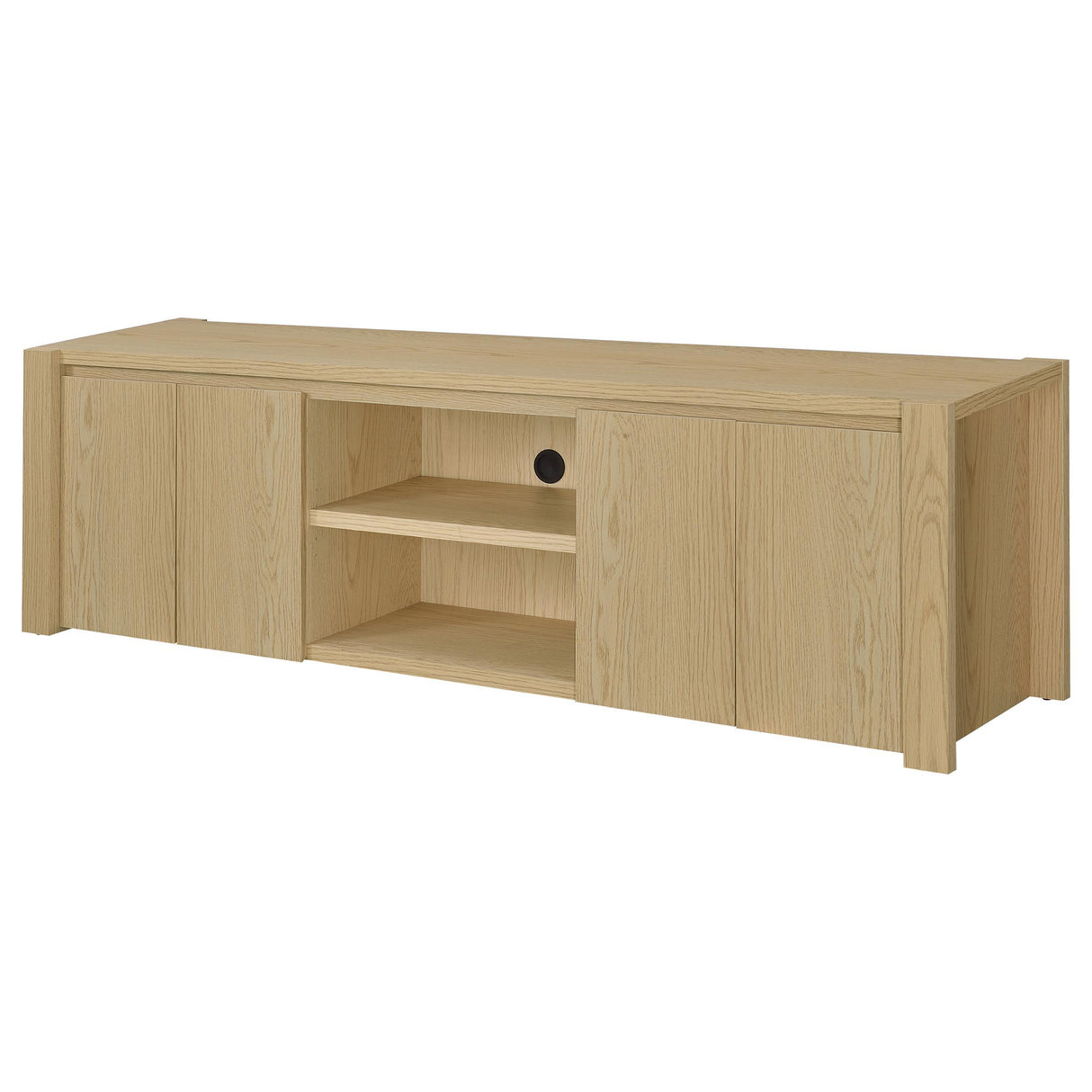 Laurelton Light Oak 78-inch 4-door TV Stand Media Console from Coaster - Luna Furniture