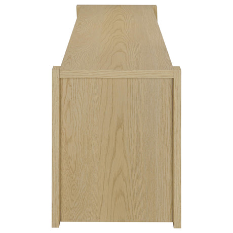 Laurelton Light Oak 78-inch 4-door TV Stand Media Console from Coaster - Luna Furniture