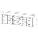 Laurelton Light Oak 78-inch 4-door TV Stand Media Console from Coaster - Luna Furniture