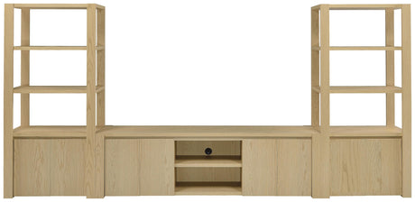 Laurelton Light Oak 78-inch 4-door TV Stand Media Console from Coaster - Luna Furniture