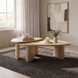 HP0426 Honey Oak Nesting Table 2 Pc Set from Coaster - Luna Furniture