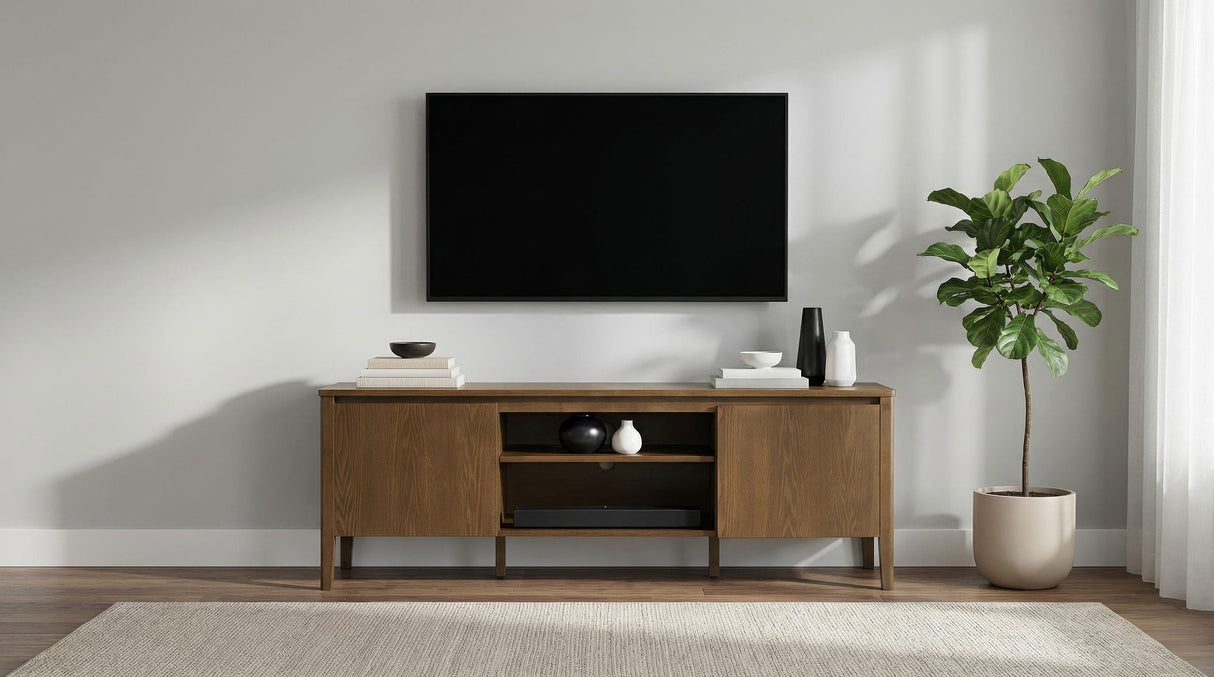 Thori Dark Brown 63-inch 2-door TV Stand Media Console from Coaster - Luna Furniture