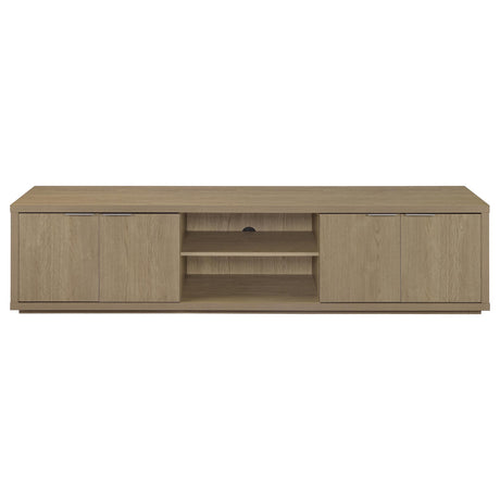 Ingram Latte 4-Door TV Stand for TVs up to 85" from Coaster - Luna Furniture