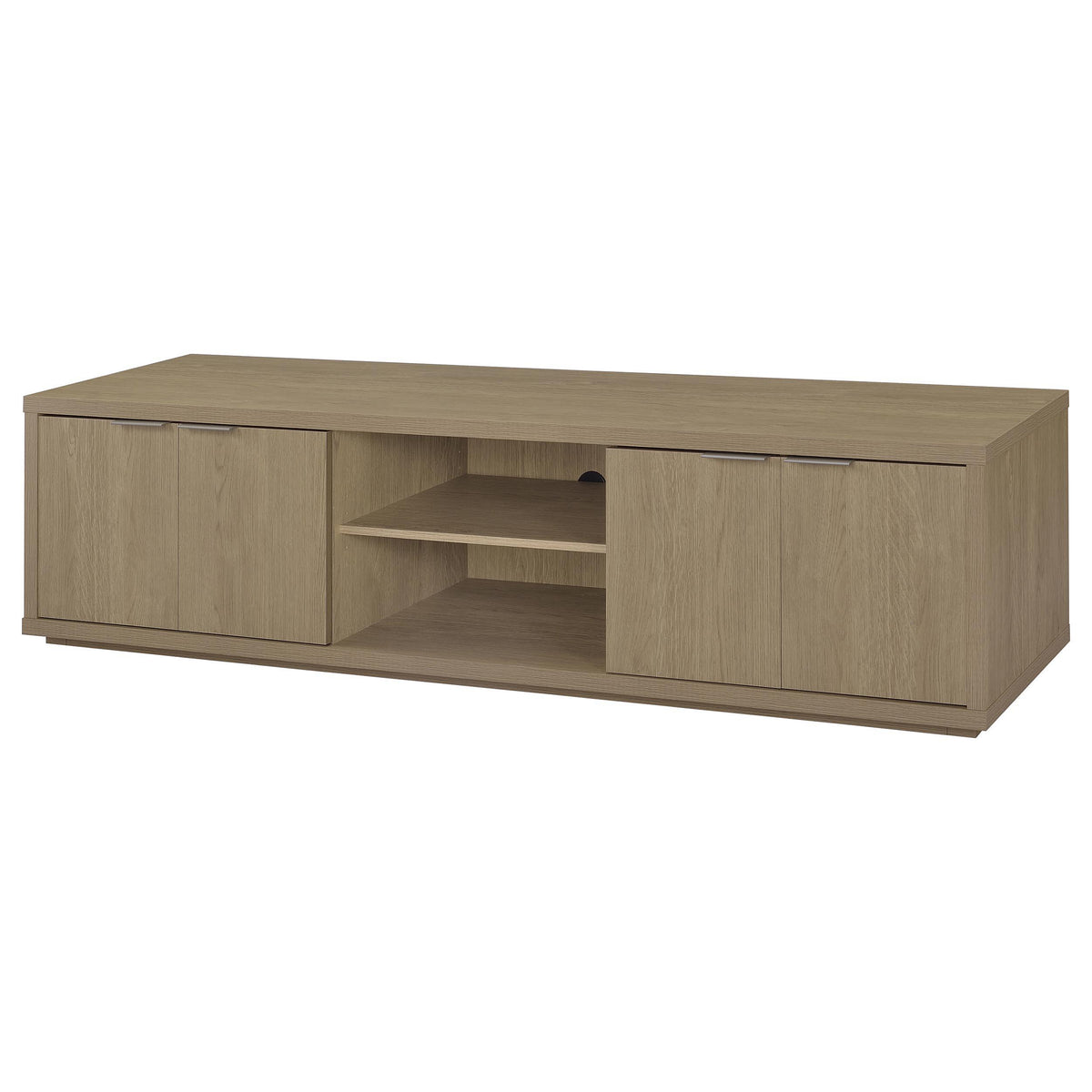 Ingram Latte 4-Door TV Stand for TVs up to 85" from Coaster - Luna Furniture