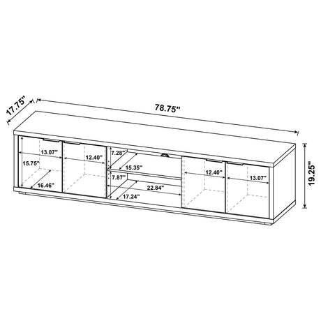 Ingram Latte 4-Door TV Stand for TVs up to 85" from Coaster - Luna Furniture