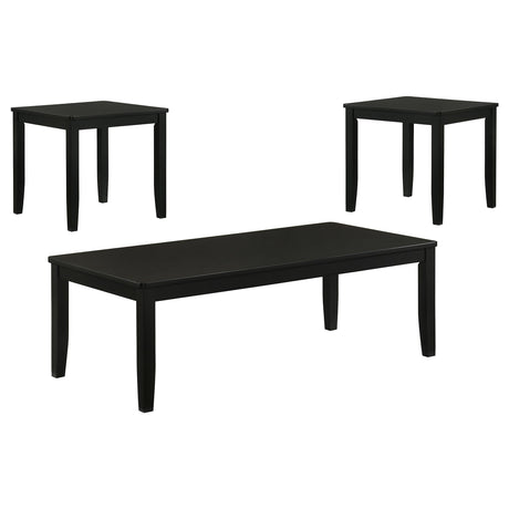 HP0426 Black 3-Piece Coffee Table Set from Coaster - Luna Furniture