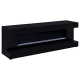 Mallory Black High Gloss TV Stand Fireplace Console Bluetooth Speaker from Coaster - Luna Furniture