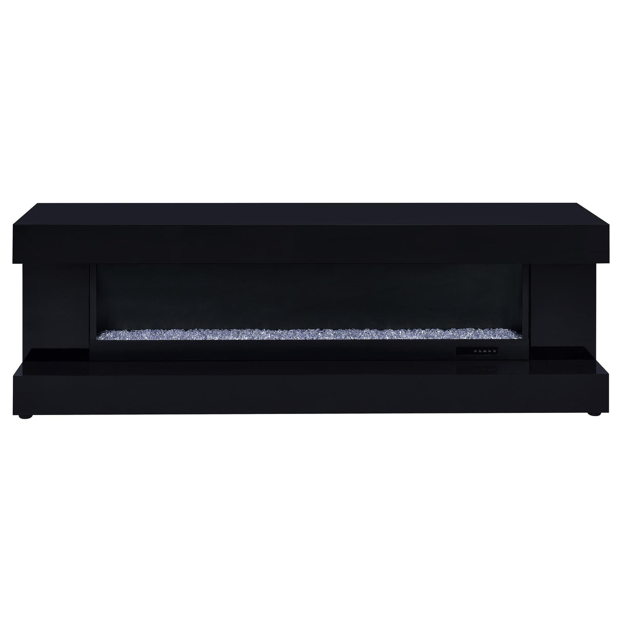 Mallory Black High Gloss TV Stand Fireplace Console Bluetooth Speaker from Coaster - Luna Furniture