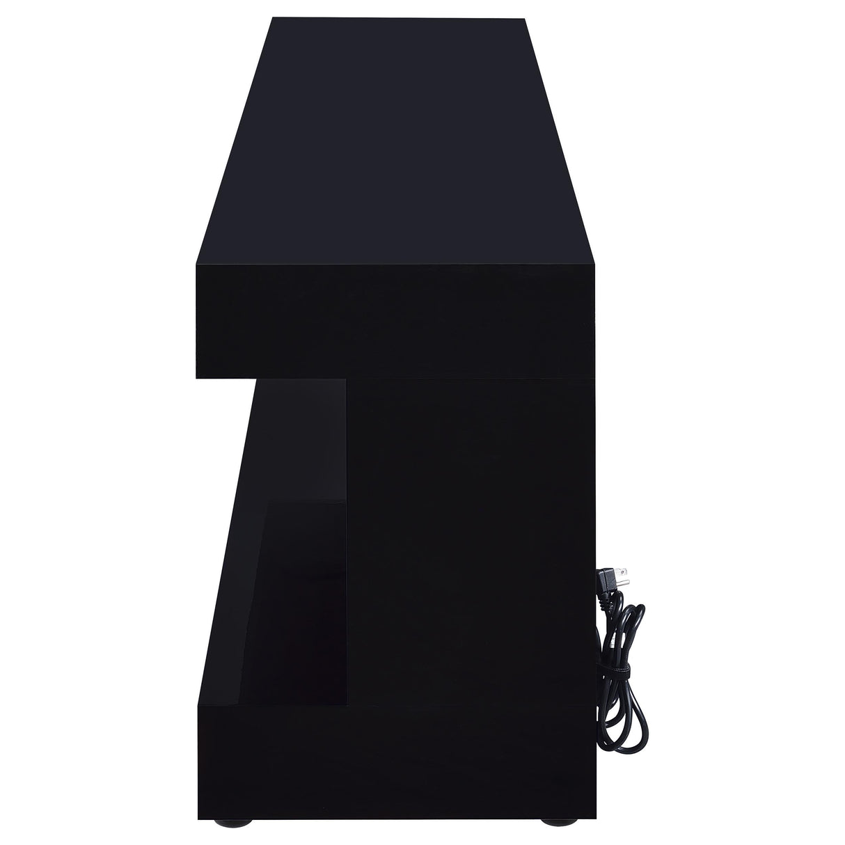 Mallory Black High Gloss TV Stand Fireplace Console Bluetooth Speaker from Coaster - Luna Furniture